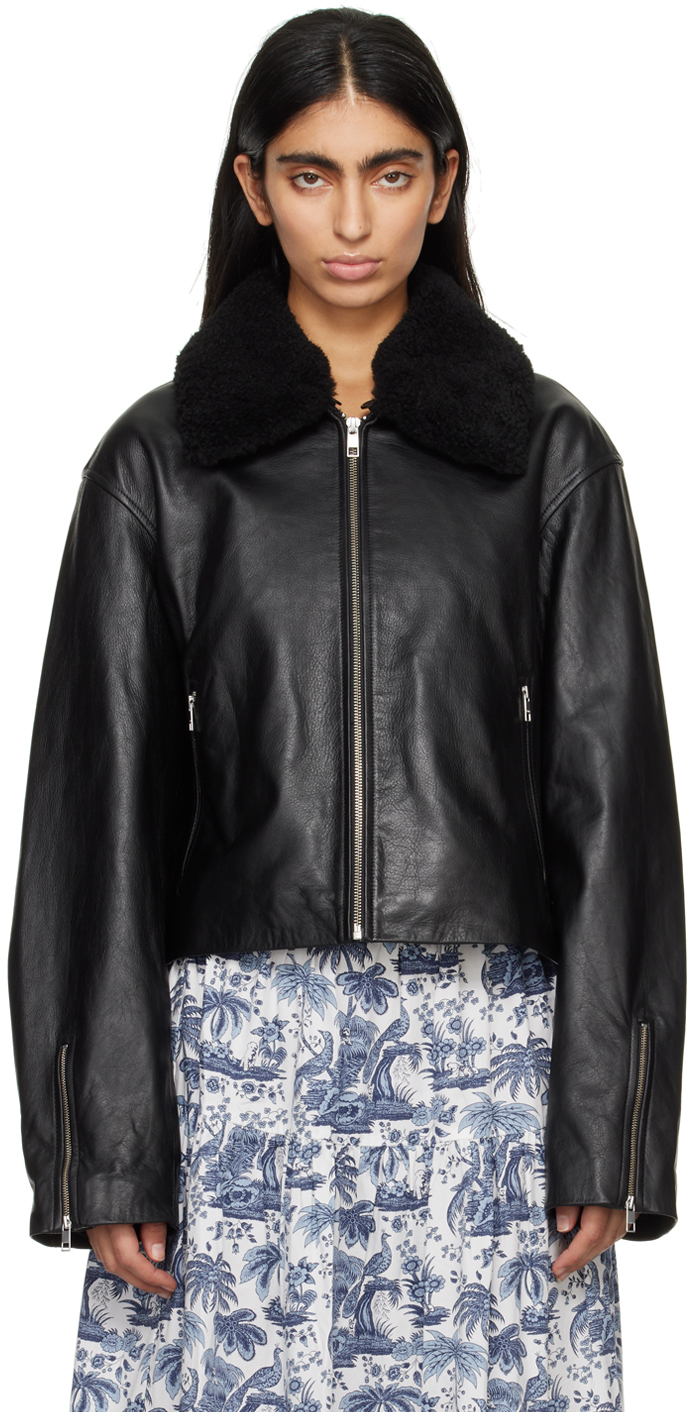 Black Lenora Leather Jacket