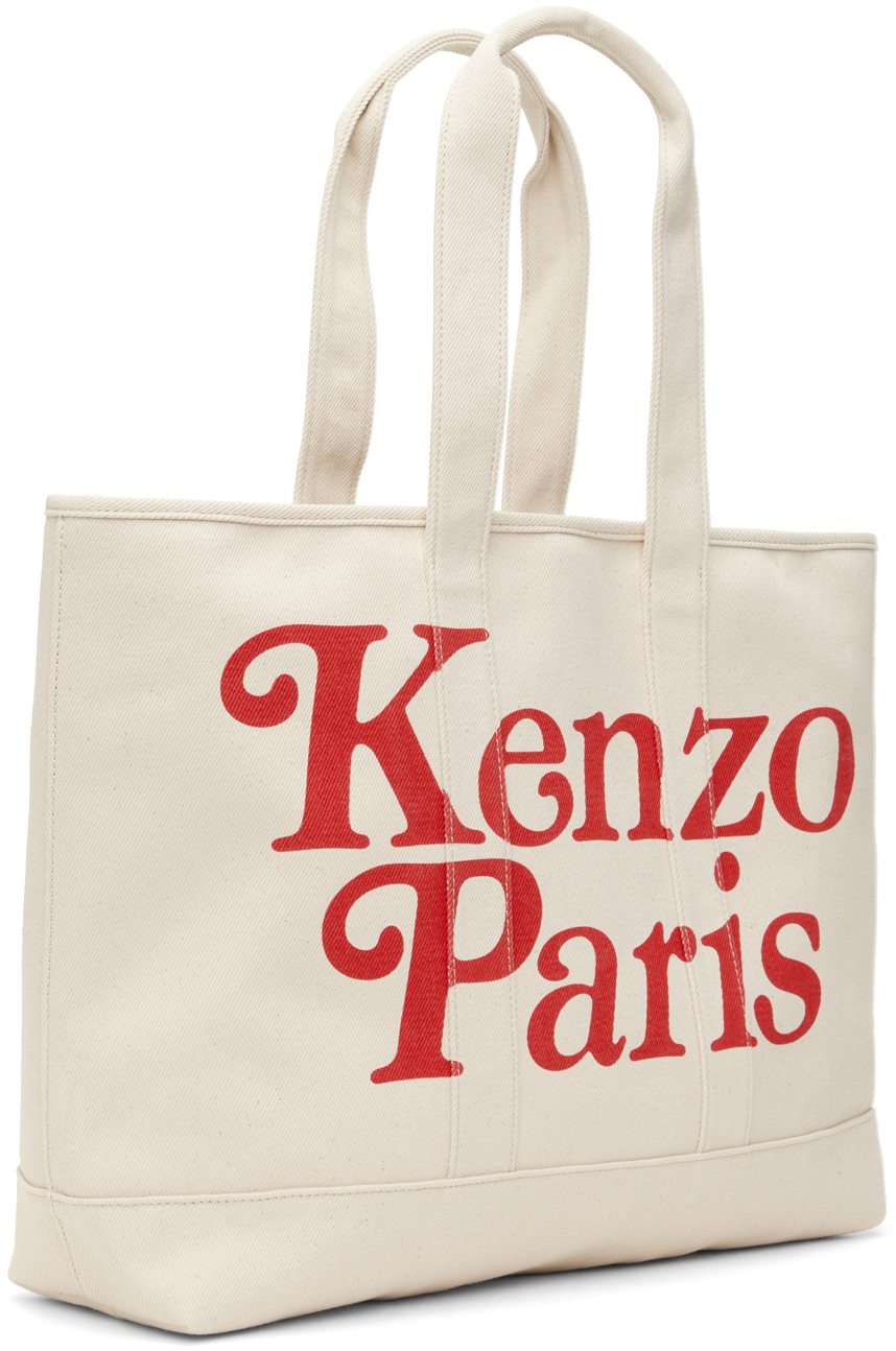 Kenzo Off-White Miniature 'Kenzo Paris' Bag