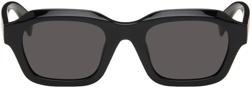 Kenzo Black  Paris Square Sunglasses In Shiny Black /smoke