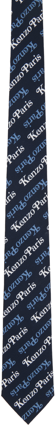 Navy Kenzo Paris Kenzogram Tie