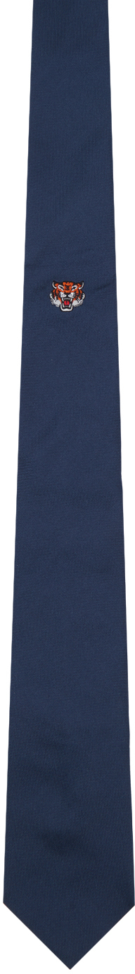 Kenzo Navy 7cm Tie In Midnight Blue