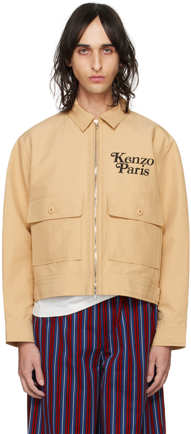 Shop Kenzo Beige  Paris Verdy Edition Jacket In Camel