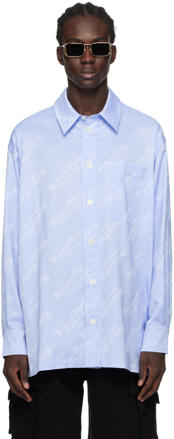 Shop Kenzo Blue  Paris Verdy Edition Shirt In Sky Blue