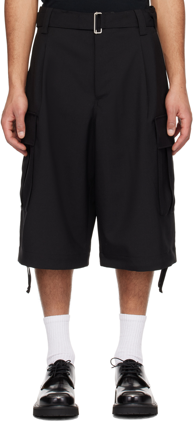 Black Kenzo Paris Cargo Shorts
