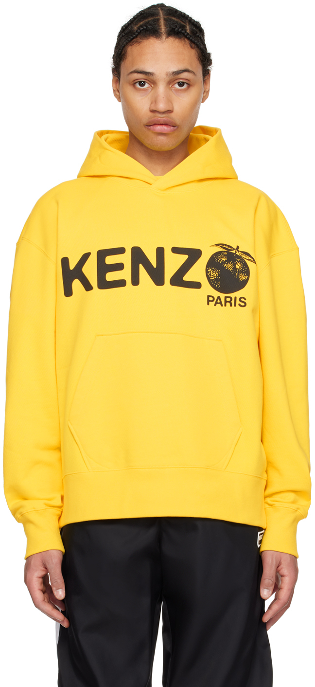 Yellow Kenzo Paris Orange Hoodie