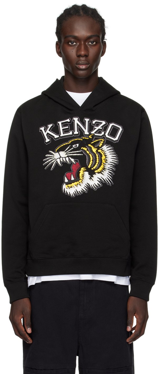 Black Kenzo Paris Tiger Varsity Hoodie