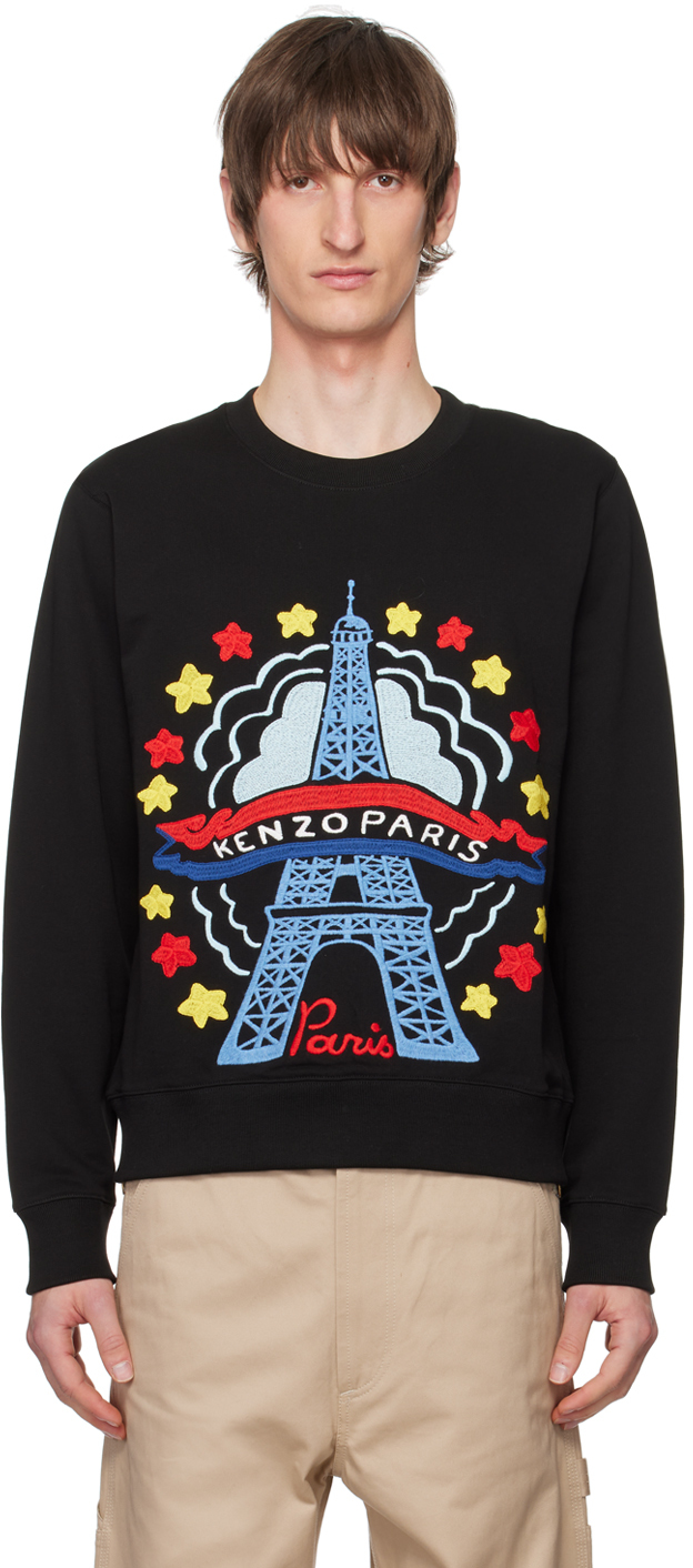 Black Kenzo Paris Varsity Sweatshirt