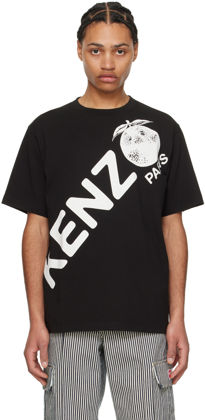 Black Kenzo Paris Printed T-Shirt