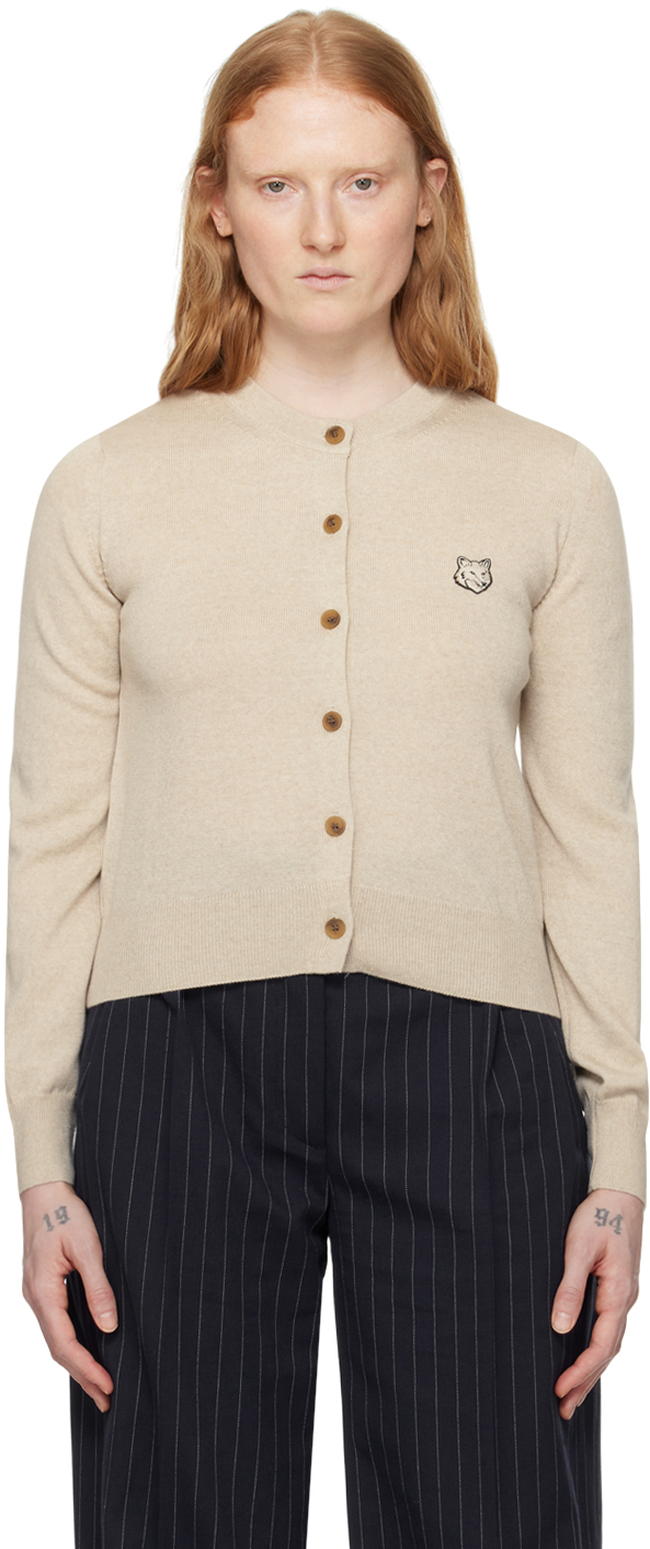 Maison kitsune sale fox head cardigan