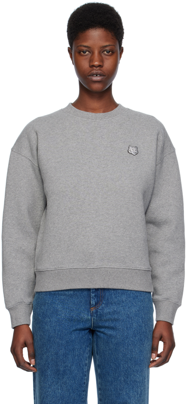 Maison kitsune 2025 grey sweatshirt