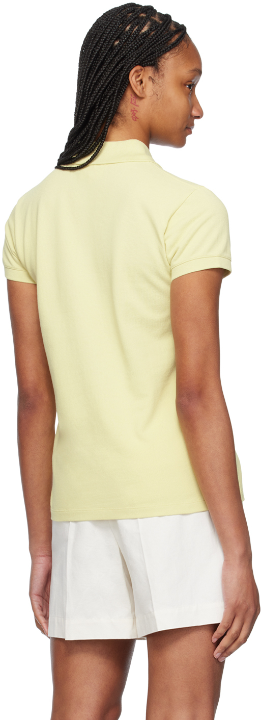 Maison Kitsuné Yellow Baby Fox Polo In P712 Chalk Yellow