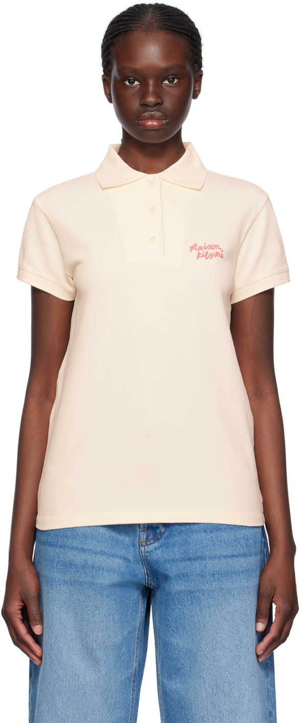 Maison Kitsuné Pink Handwriting Polo