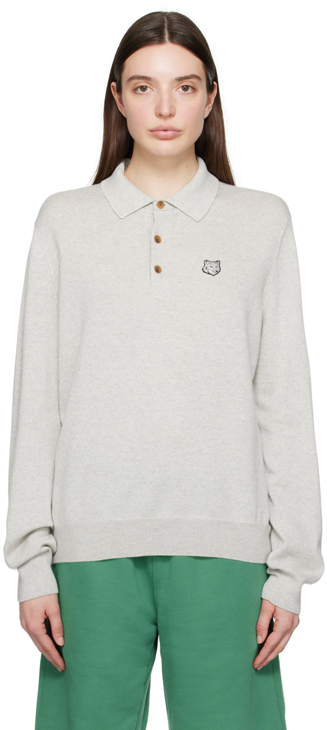 Maison kitsune long sleeve hot sale polo