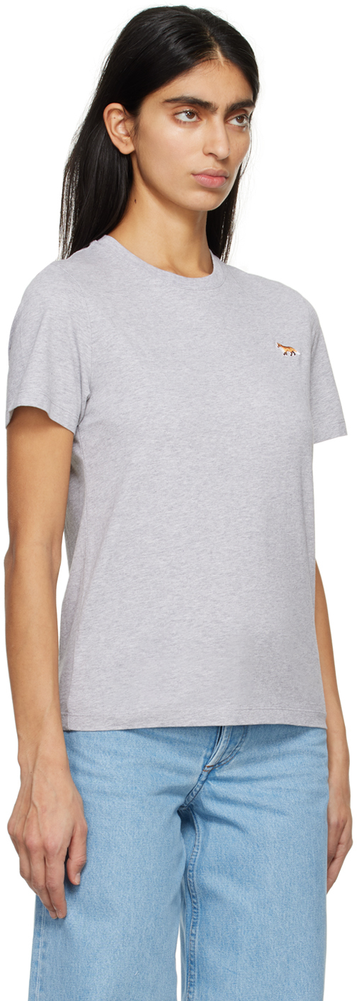 MAISON KITSUNÉ GRAY BABY FOX T-SHIRT