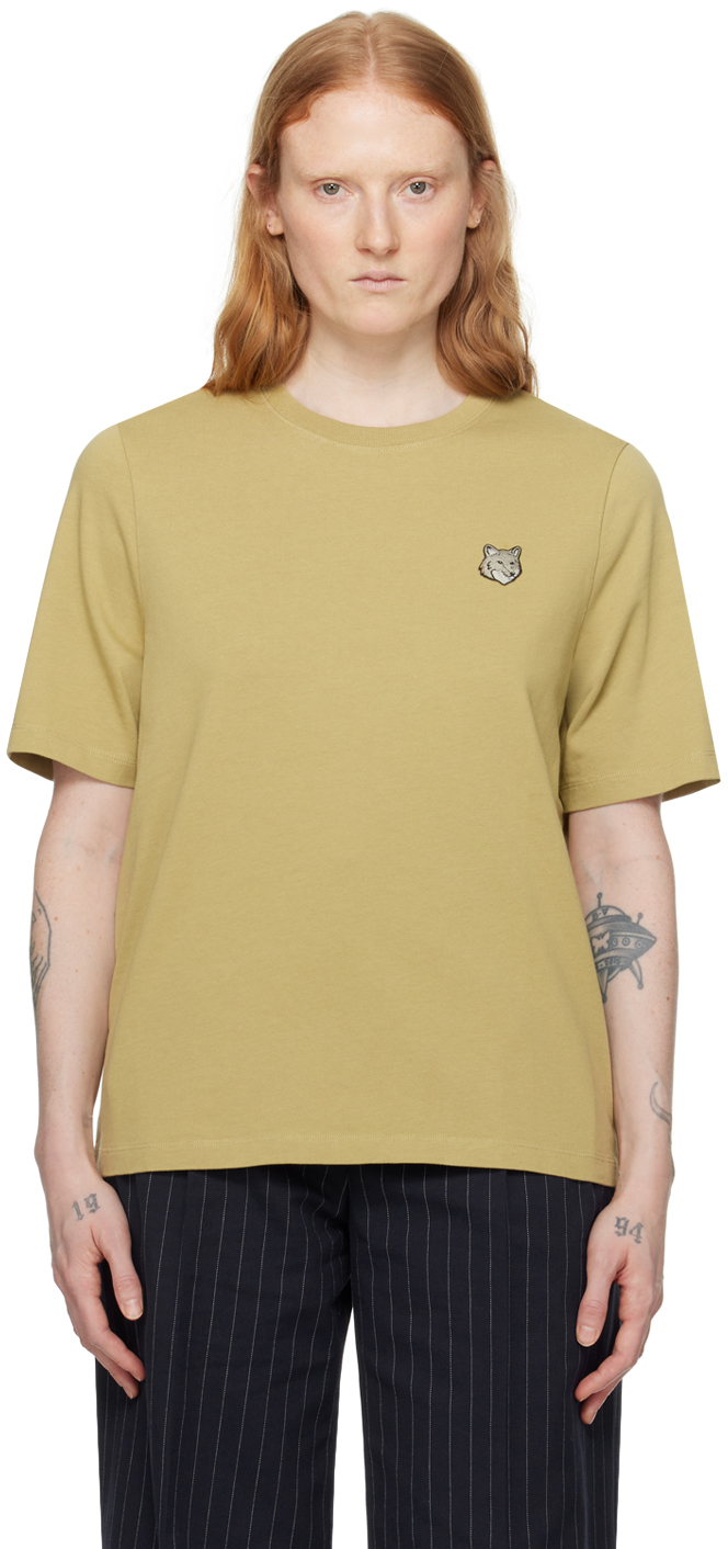 Maison Kitsuné Short-sleeved T-shirt With Bold Fox Head Logo In Canvas
