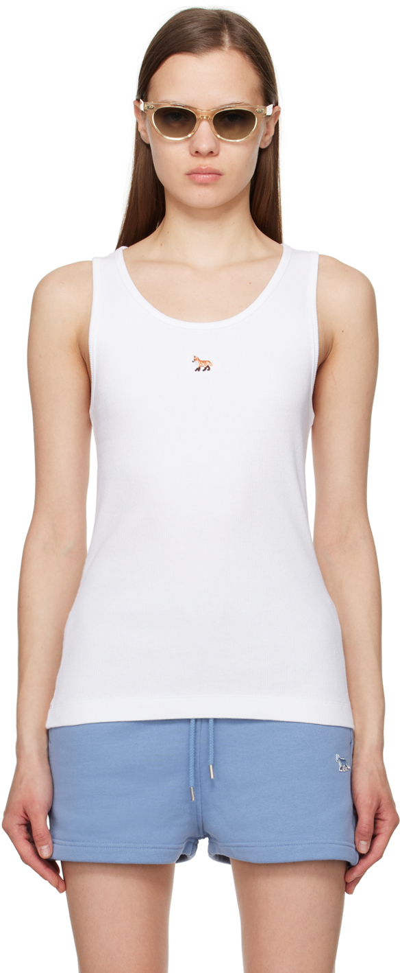 MAISON KITSUNÉ ホワイトタンクトップ M MAISON KITSUNÉ ホワイトタンクトップ M - メルカリ