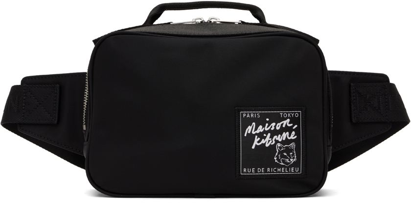 Maison Kitsuné Black 'The Traveller' Bag