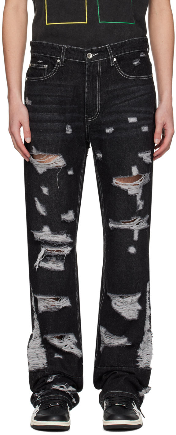 Who Decides War by MRDR BRVDO Blue & Purple Fusion Jeans Who