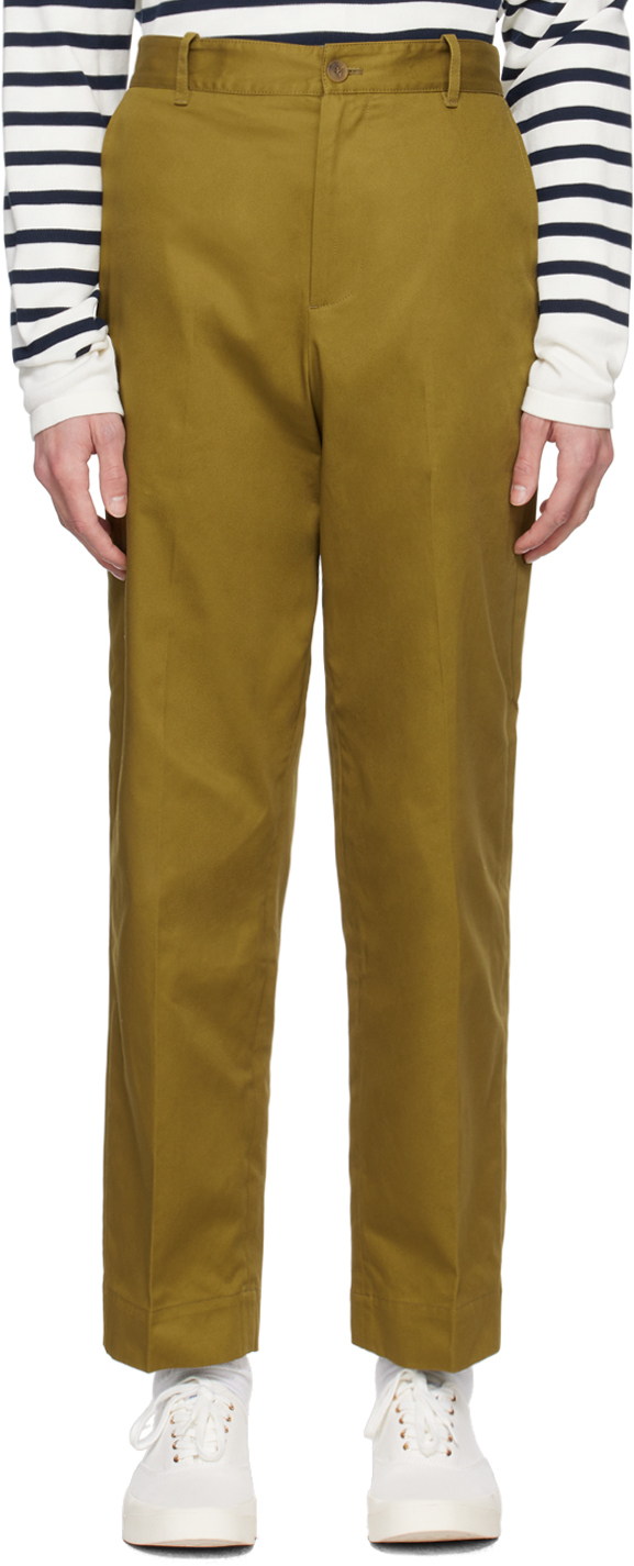 Khaki Embroidered Trousers