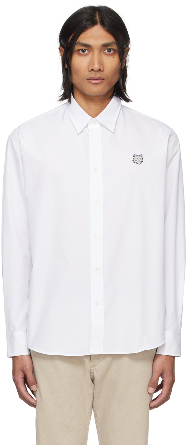 Maison Kitsuné White Bold Fox Head Shirt In P100 White