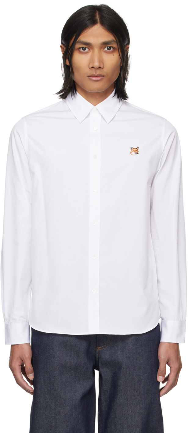 【送料&関税込】Maison KitsunAC Fox Head Poplin Shirt Maison Kitsuné Bold Fox Head Patch Comfort T-Shirt Hampton
