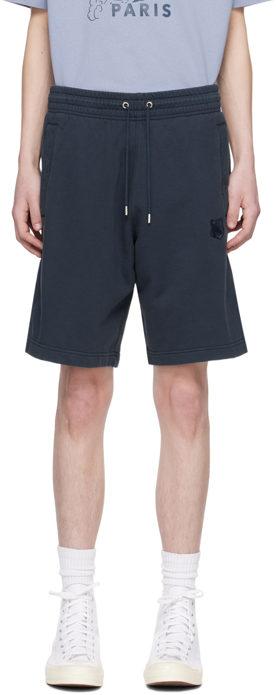 Navy Bold Fox Head Shorts