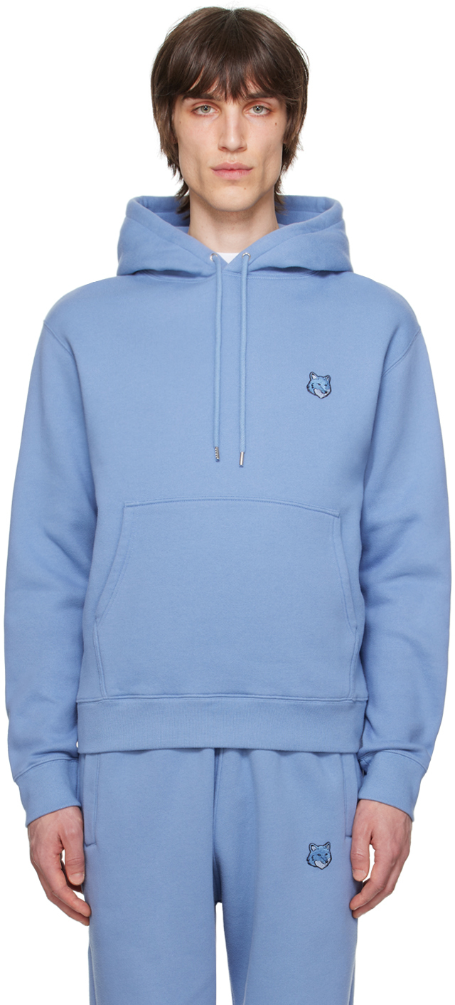 Maison Kitsuné Blue Bold Fox Head Hoodie