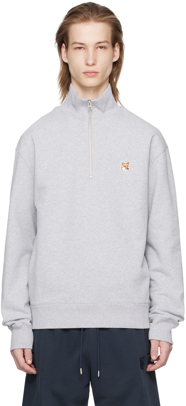 Maison Kitsuné Gray Fox Head Sweatshirt