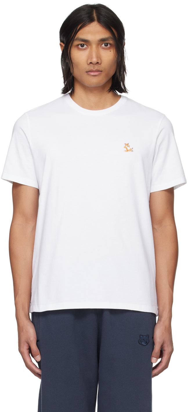 Maison Kitsuné White Chillax Fox T-shirt In P100 White