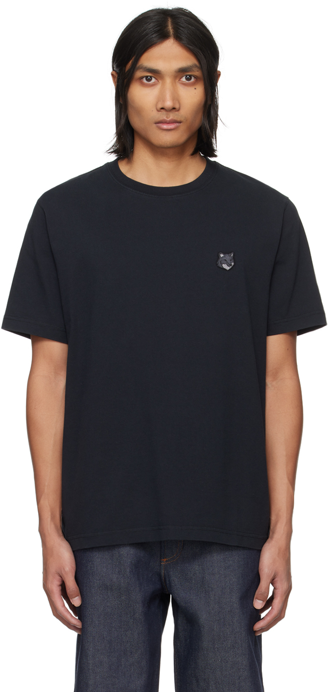 Shop Maison Kitsuné Black Bold Fox Head T-shirt In P199 Black