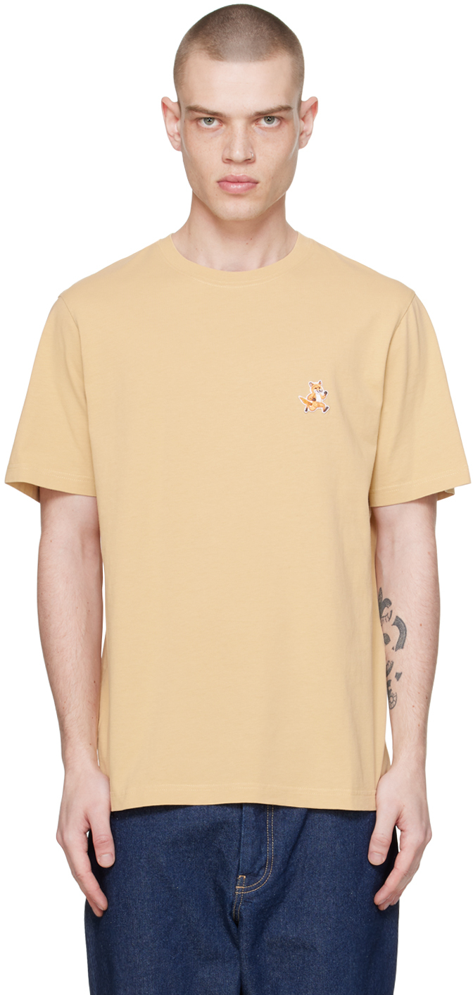 Maison Kitsuné Beige Speedy Fox T-Shirt