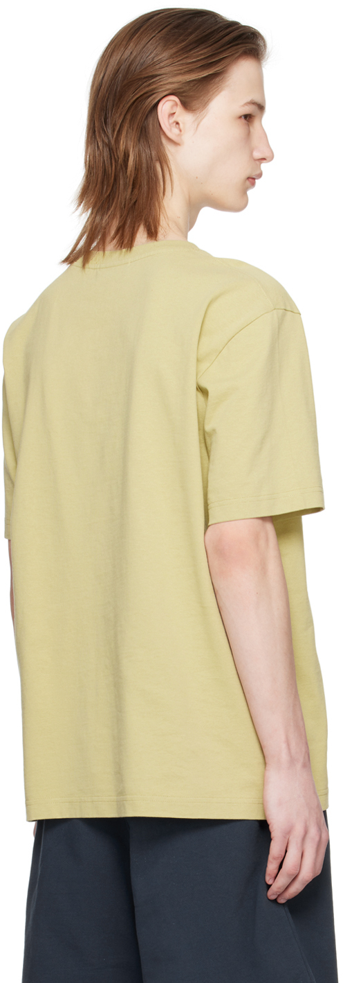 Shop Maison Kitsuné Khaki Racing Wheels T-shirt In P357 Canvas