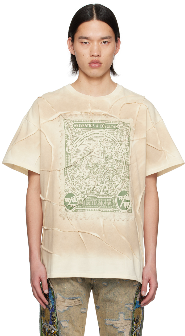 Shop Who Decides War Beige Currency T-shirt In Cream