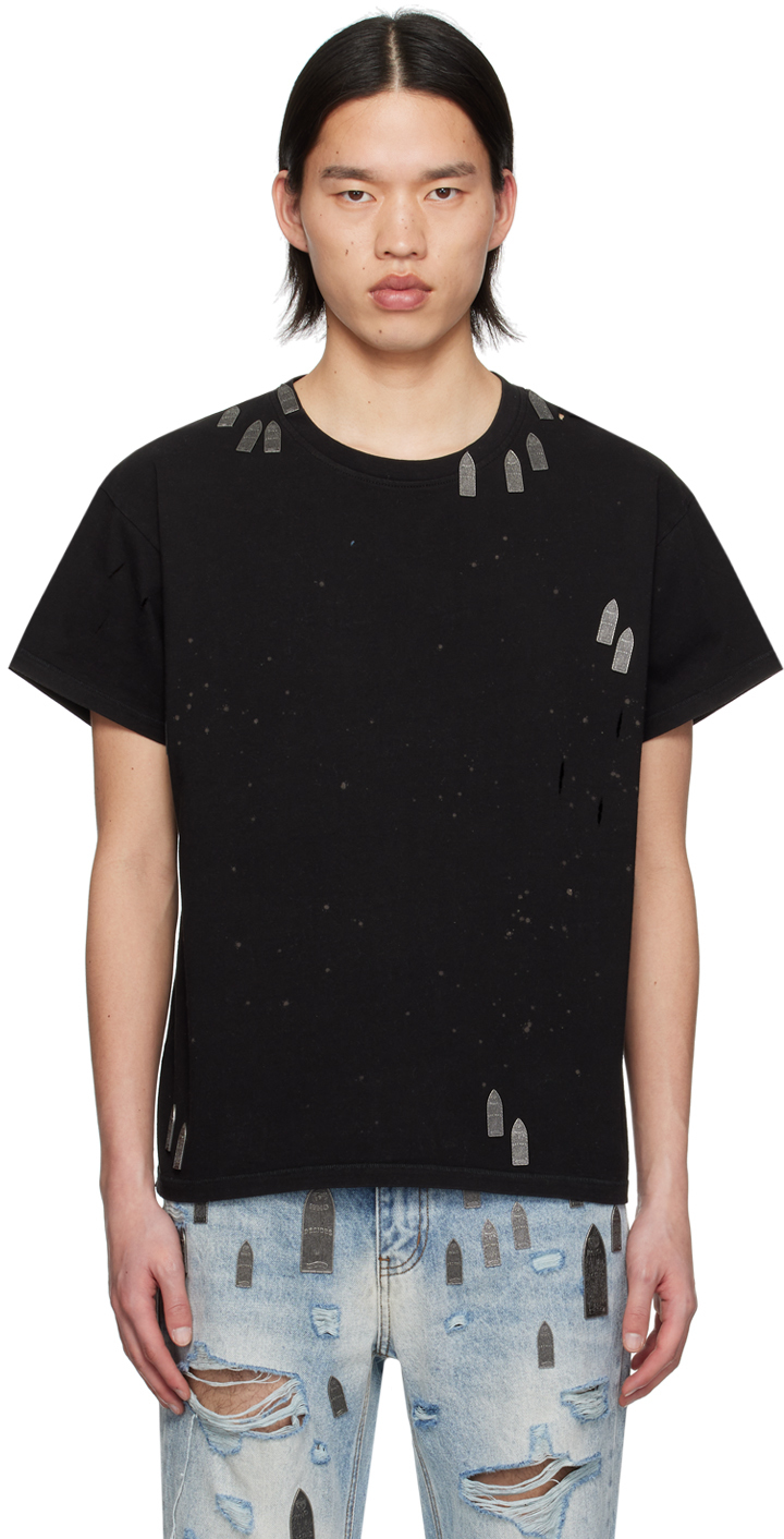 Shop Who Decides War Black Hardware T-shirt In Washed Coal