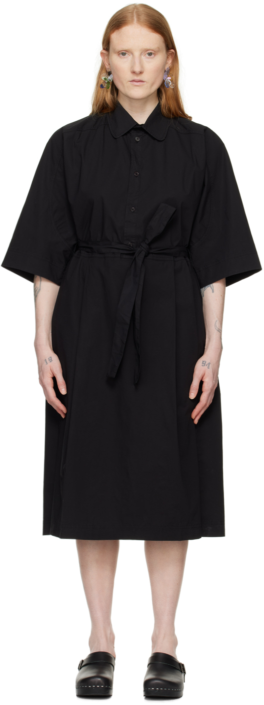 Black Transfer Midi Dress