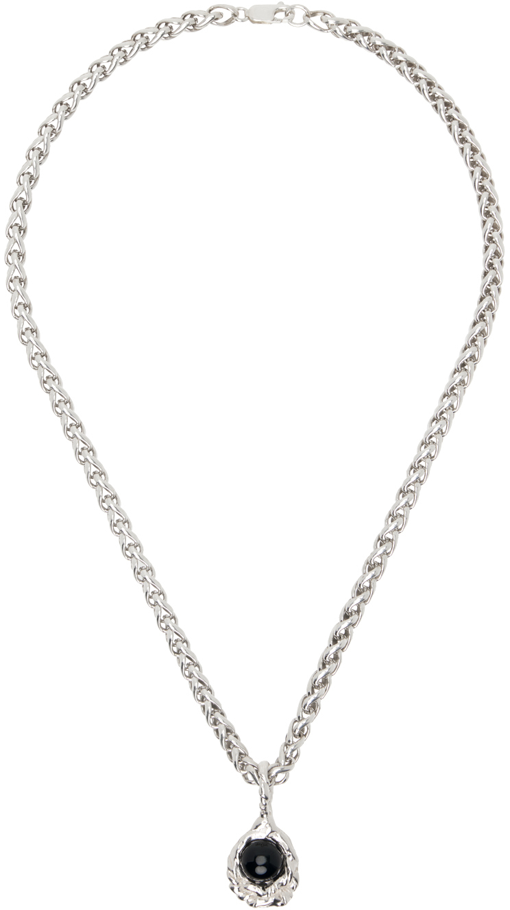 925 Sterling Silver Interlocking G Pendant Necklace With Textured Chain