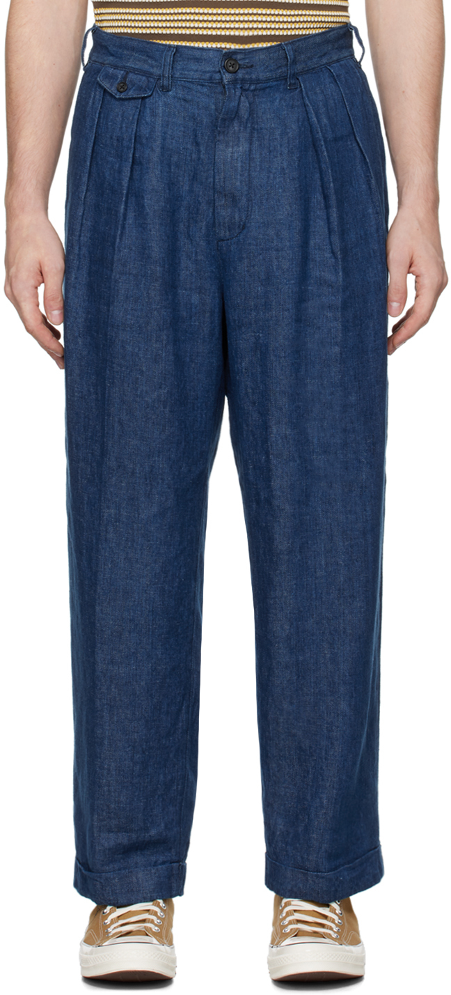 Indigo 2 Pleats Trousers