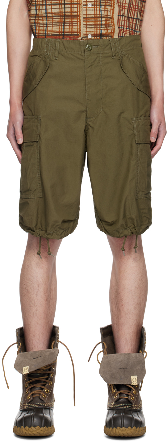 Khaki Military 6 Pocket Shorts