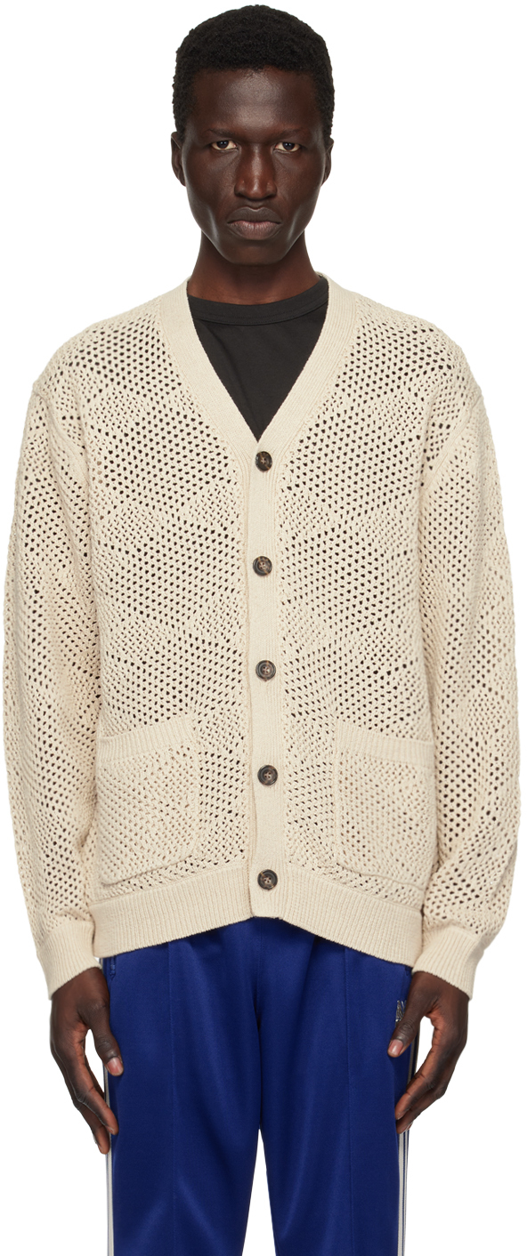 Beige knit cardigan best sale