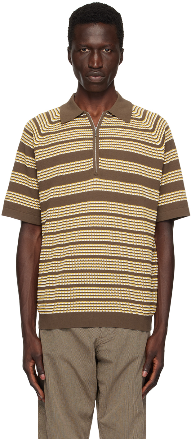 Brown Jacquard Polo