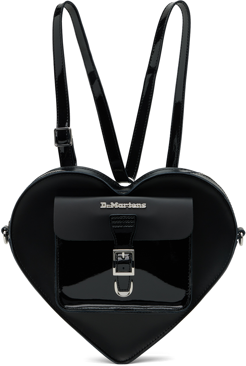 Black Heart Shaped Leather Backpack