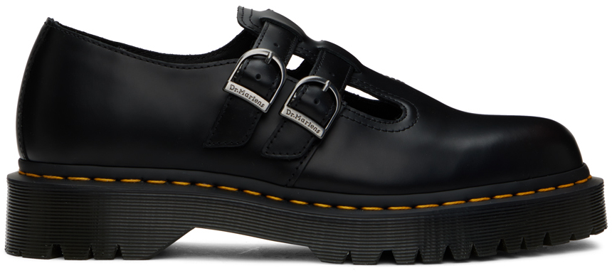 Black 8065 II Bex Smooth Leather Platform Oxfords
