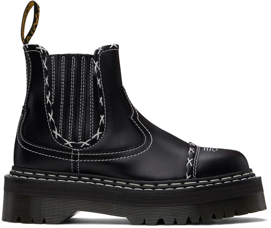 Black 2976 Gothic Americana Quad Chelsea Boots