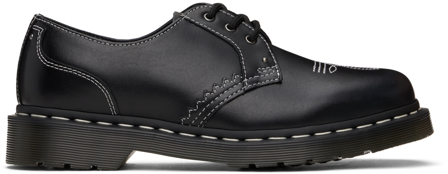 Black 1461 Gothic Americana Oxfords by Dr. Martens on Sale