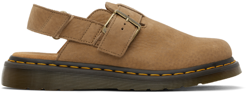 Tan Jorge II Mules by Dr. Martens on Sale