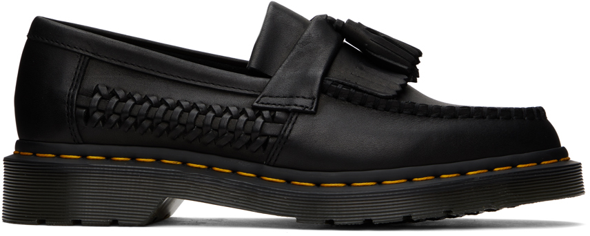 Dr. Martens' Adrian Woven Leather Tassel Loafers In Black