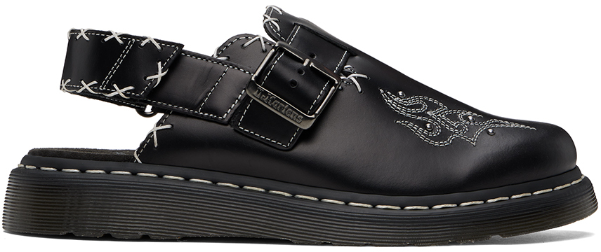 Dr. Martens: Black Jorge II Gothic Americana Slingback Mules | SSENSE