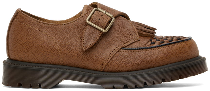 Shop Dr. Martens' Tan Ramsey Westminster Leather Monkstraps In Whiskey Westminster