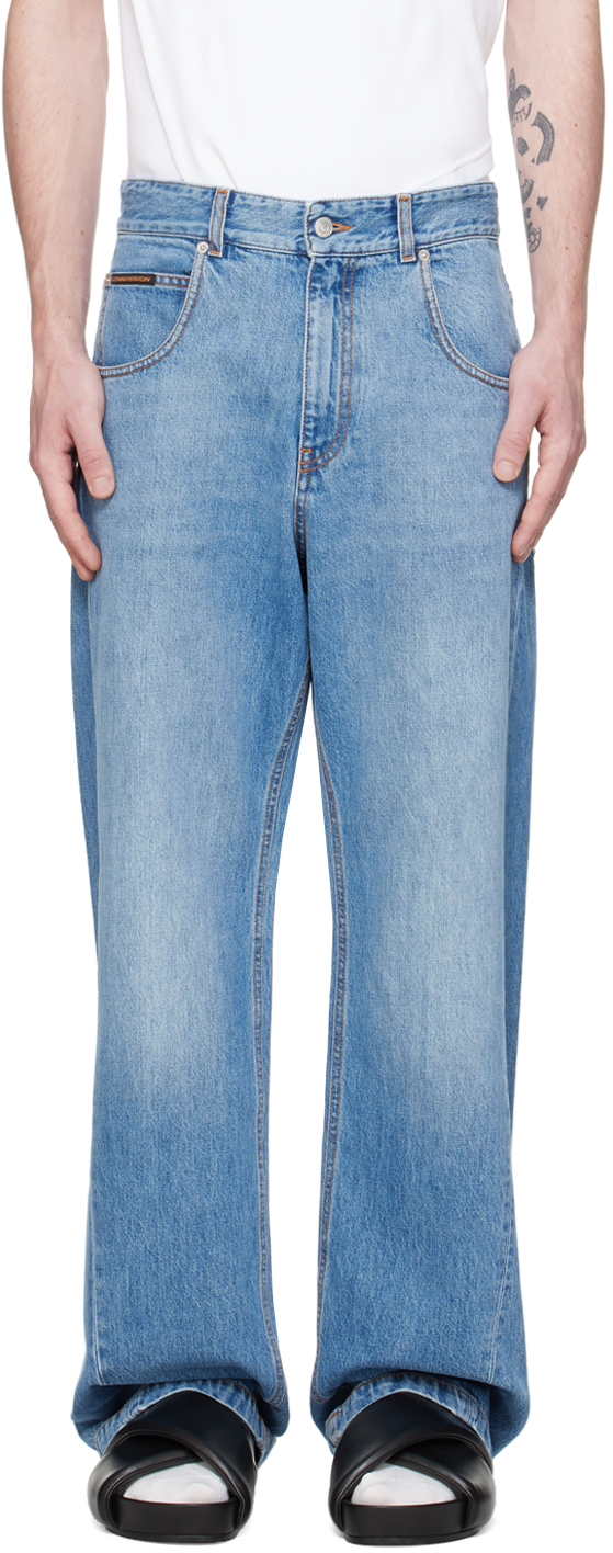 Blue Twisted Outseams Jeans
