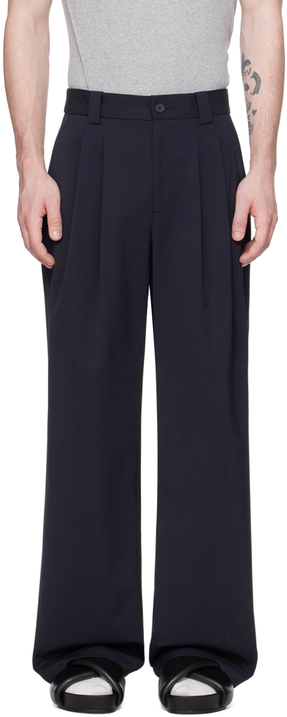 Commission Navy Pleated Trousers